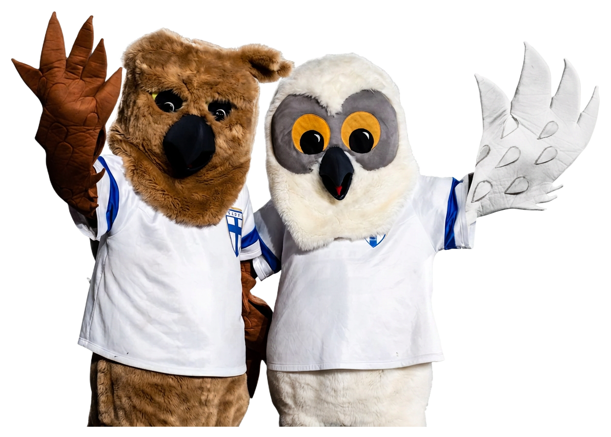 Bubi ja Helmi, Huuhkajat ja Helmarit -maskotit
