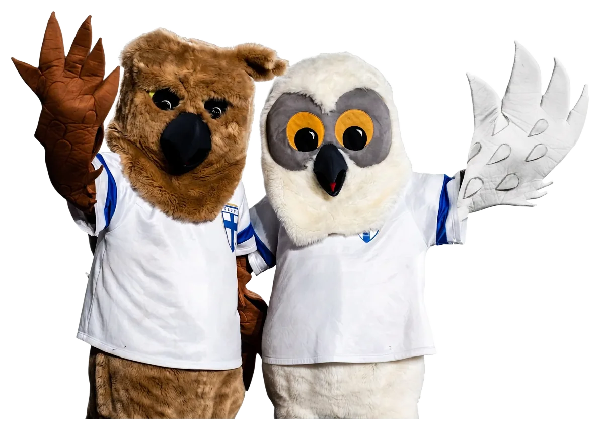 Bubi ja Helmi, Huuhkajat ja Helmarit -maskotit
